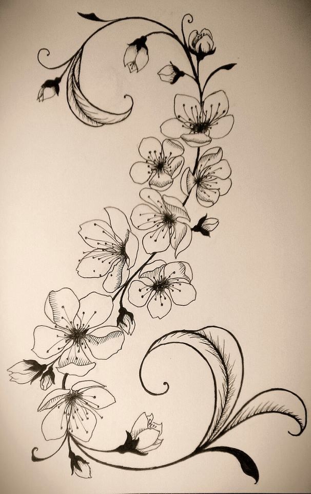 Красивые татуировки с цветами | Тату с растениями: каталог фото
